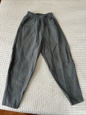 Meg NYc Women's Elastic-Waist Gray Jogger Pants